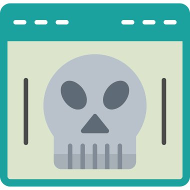 ölü kafatası vektör simgesi