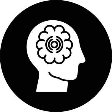 Beyin simgesi, vektör illüstrasyonu