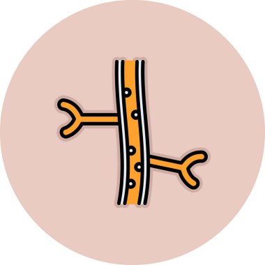 Kemik simgesi vektör illüstrasyonu