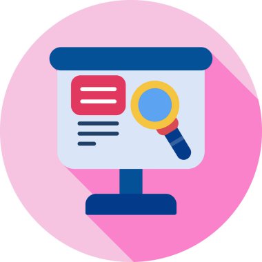 seo web pazarlama simgesi düz stil