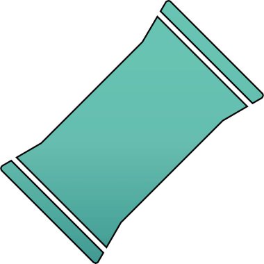 Bir çizgi film mavi boş pankartın vektör çizimi