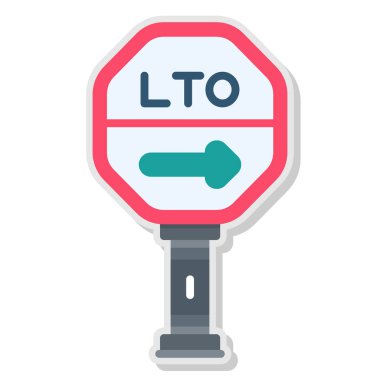 Dur işareti simgesi, karikatür tarzı