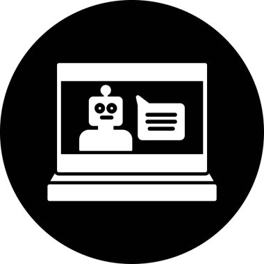 Modern b 'nin vektör çizimi robot simgesinden yoksun