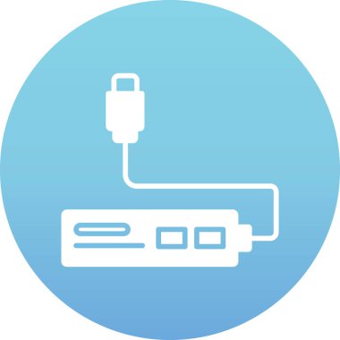 Kablo. Web simgesi basit illüstrasyon