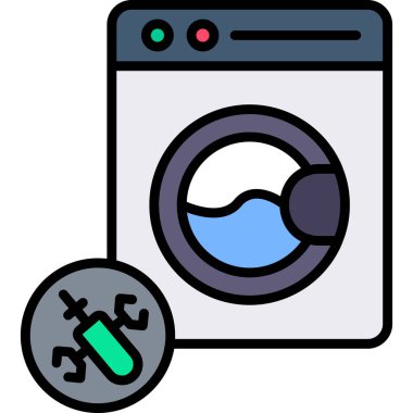 Temizlik giysileri temizleme simgesi - taslak biçimi