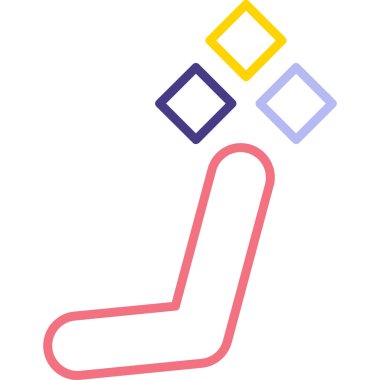 Kırmızı ve beyaz ok simgesinin vektör çizimi