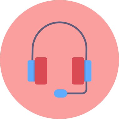 Kulaklık. Web simgesi basit illüstrasyon