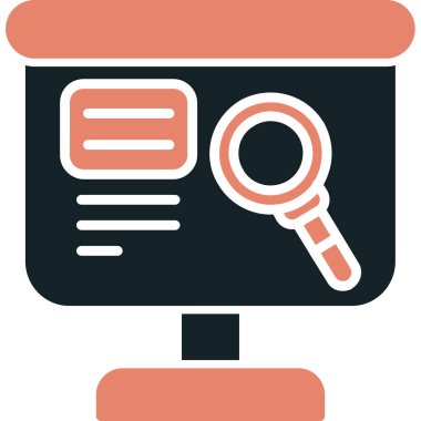 Tarayıcı veri analiz simgesi düz biçimli