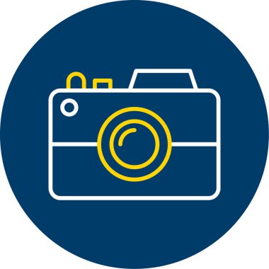 Kamera simgesinin vektör illüstrasyonu