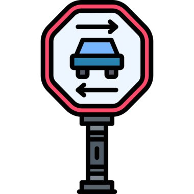 Araba kazası ikonu. Kaza vektör simgelerinin özet çizimi düz web tasarımı