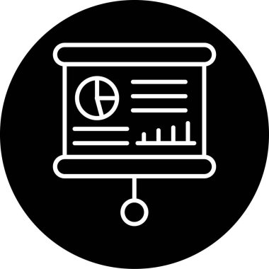 iş grafiği simgesi, vektör illüstrasyonu