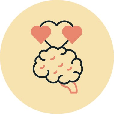 Duygusal ağ simgesi basit vektör illüstrasyonu