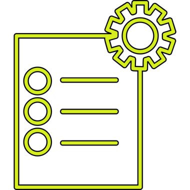 dişli ve pano simgesi, vektör illüstrasyonu