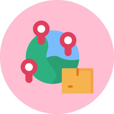 harita simgesi vektör illüstrasyonu