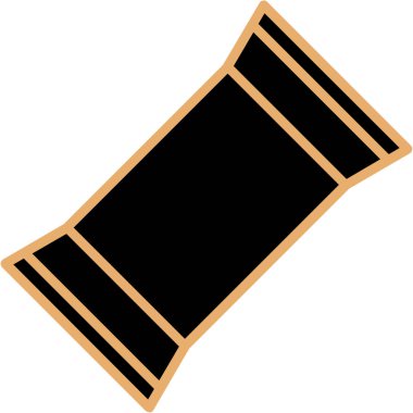 Beyaz arkaplanda altın kurdele