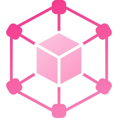 Küplü pembe bir simgenin vektör çizimi