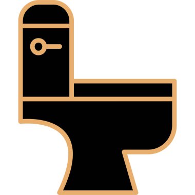 Banyo lavabosu simgesi renk ana hatları vektörü