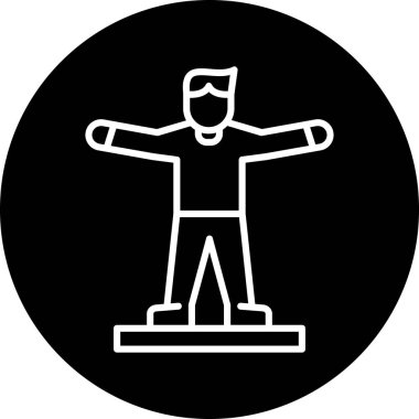 Siyah takım elbiseli bir adamın vektör çizimi