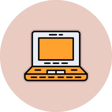 dizüstü bilgisayar simgesi, basit vektör illüstrasyonu