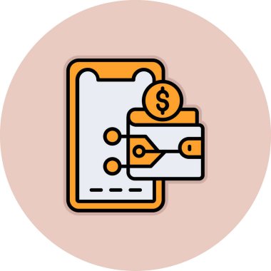 Bir dolar simgesinin vektör illüstrasyonu