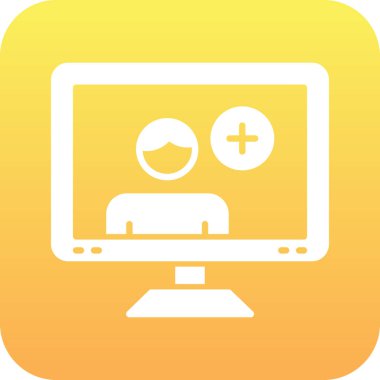 Bilgisayar. Web simgesi basit illüstrasyon