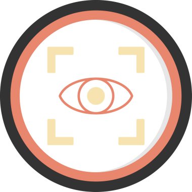 Modern bir kamera simgesinin vektör illüstrasyonu