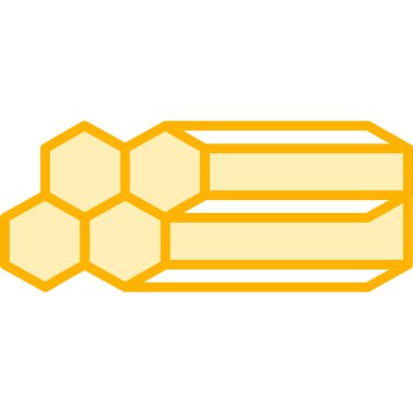 Beyaz arkaplanda bal peteğinin vektör çizimi