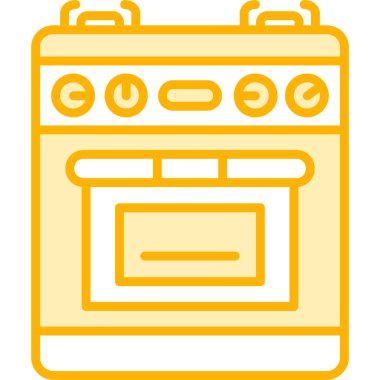 Gaz sobası. Basit resimleme