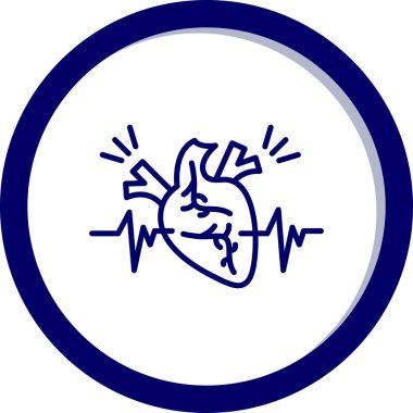 Kalp. Web simgesi basit illüstrasyon