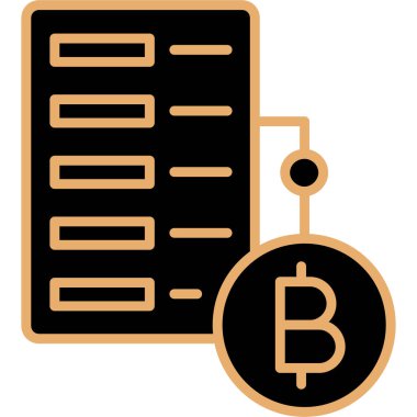 Bitcoin simgesi vektör illüstrasyonu