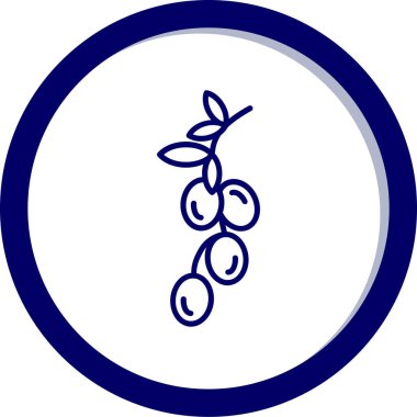 Üzümlerin vektör çizimi. Üzüm ikonu. düzenlenebilir