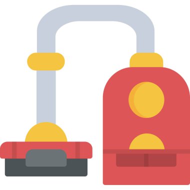 elektrikli süpürge modern simgesi, vektör illüstrasyonu