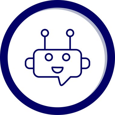 Bir robot simgesinin vektör illüstrasyonu