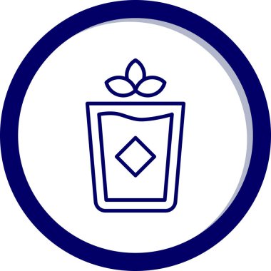 Bir çiçek simgesinin vektör illüstrasyonu