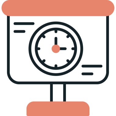 Saat. Web simgesi basit tasarım