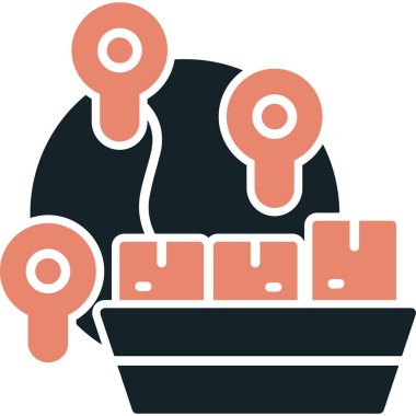 dağıtım hizmeti, basit vektör illüstrasyonu