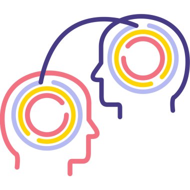 Beyin simgesi, vektör illüstrasyonu