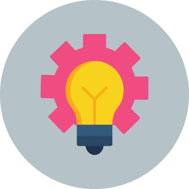 Fikir dişlisi ampul simgesi