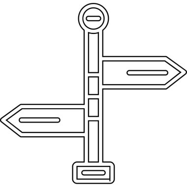 Yol işareti simgesi. vektör illüstrasyonu