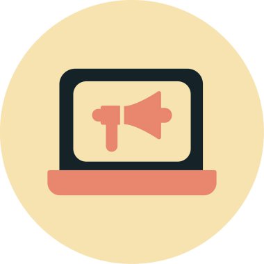 Konuşmacı. Web simgesi basit illüstrasyon