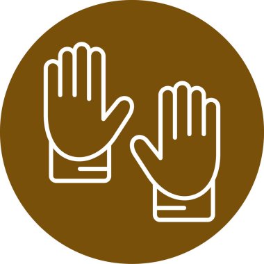 Bir el simgesinin vektör illüstrasyonu