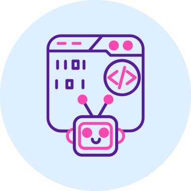 Robot simgesinin vektör illüstrasyonu