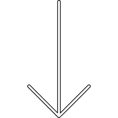 Ok simgesi. Vektör çizimi. Ok simgesi. sembol işareti