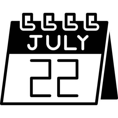 Takvim Temmuz simgesi tasarımı