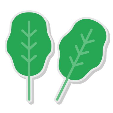 Bir yaprak simgesinin vektör illüstrasyonu