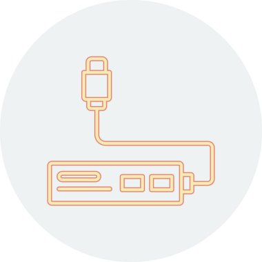 USB simge. Vektör çizim