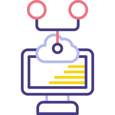 bulut simgesi modern vektör illüstrasyonu