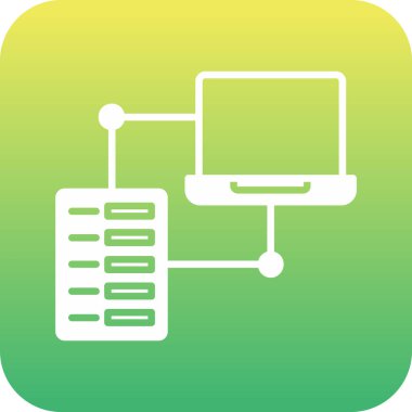 Eşsiz veri sunucu vektör simgesi