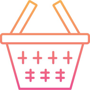 Sepet alışveriş simgesi taslak biçiminde