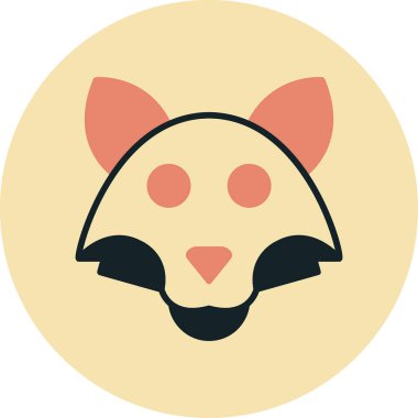 kedi simgesi vektör illüstrasyonu